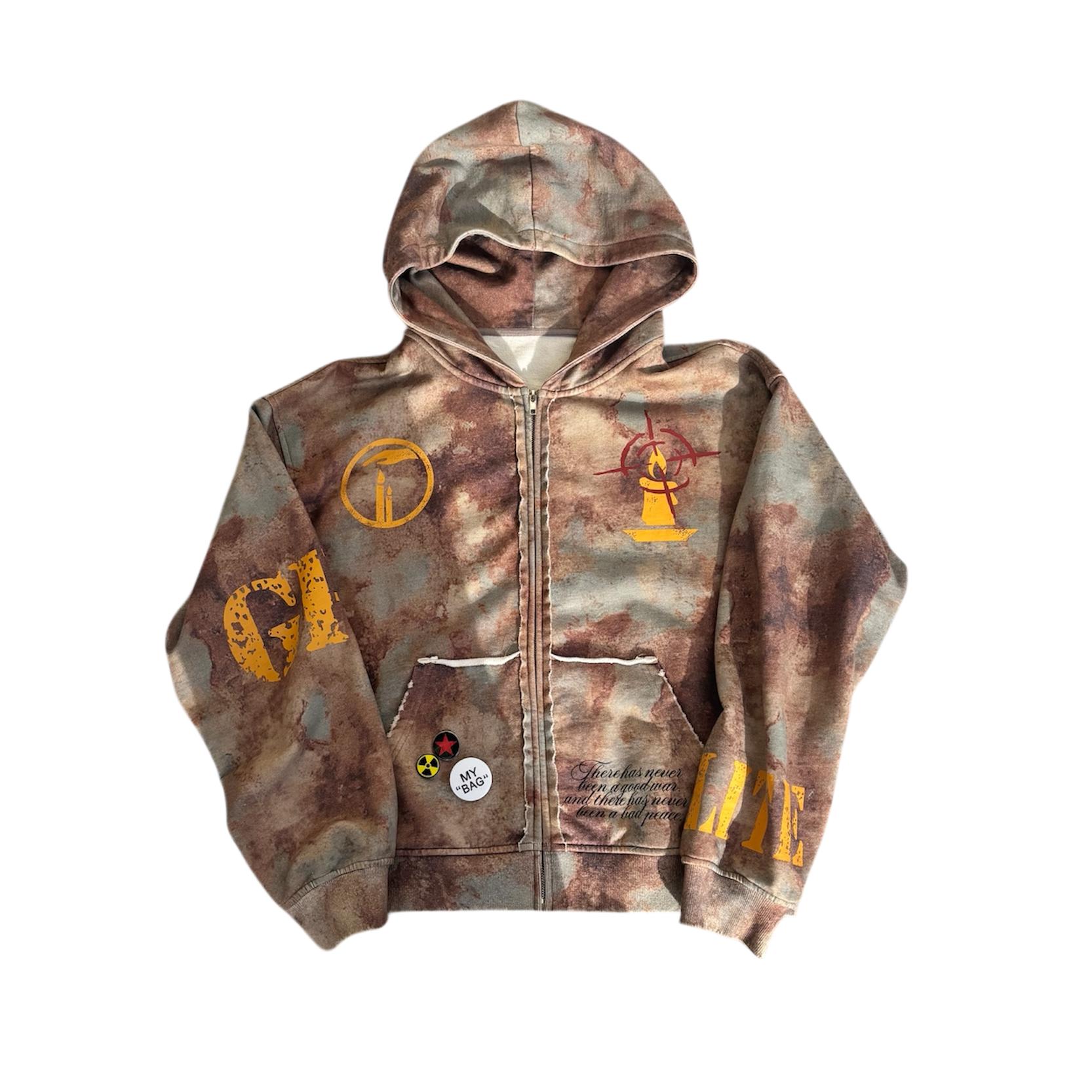 "NO GOOD WAR"  ZIP-UP
