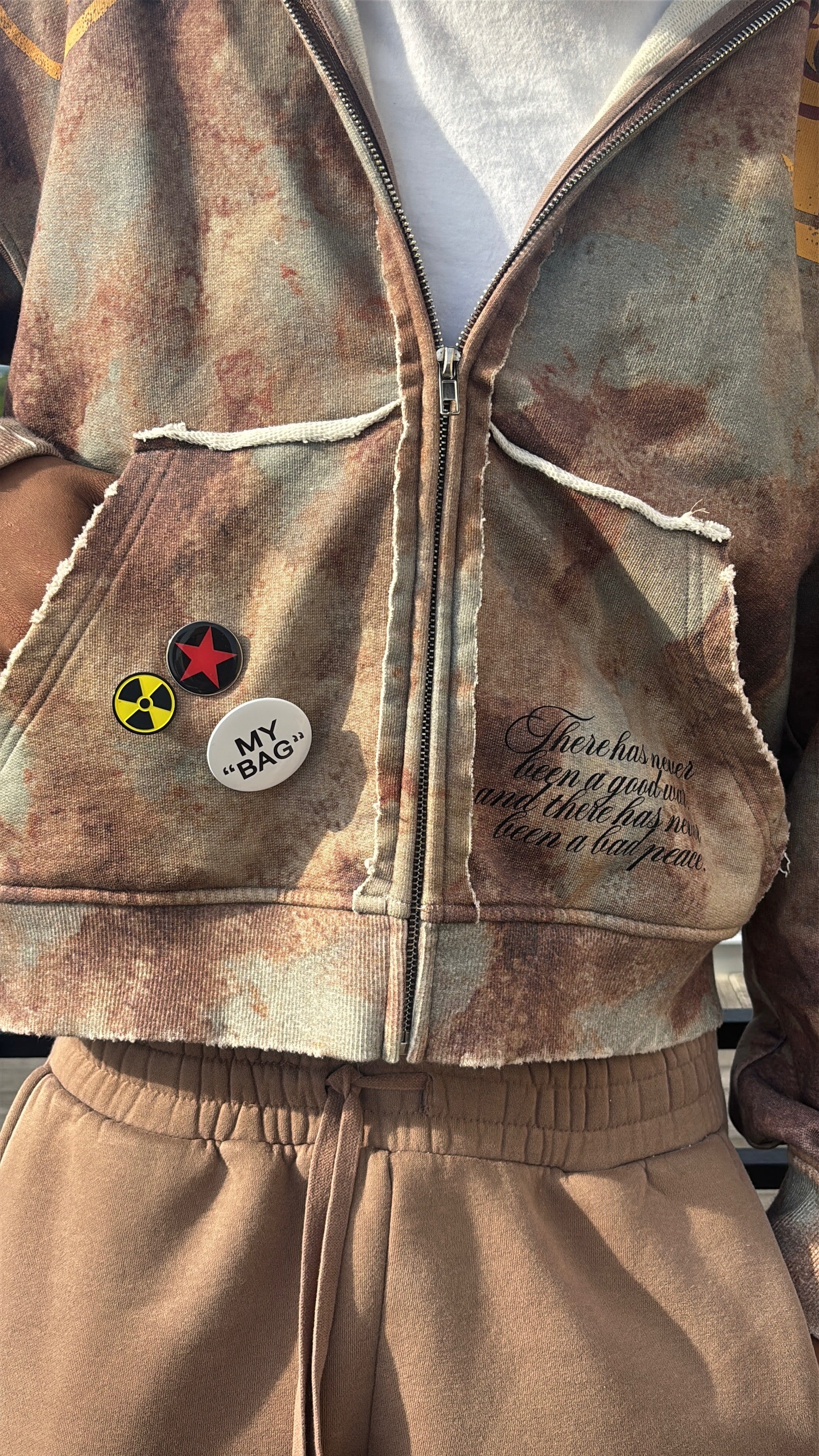 "NO GOOD WAR"  ZIP-UP
