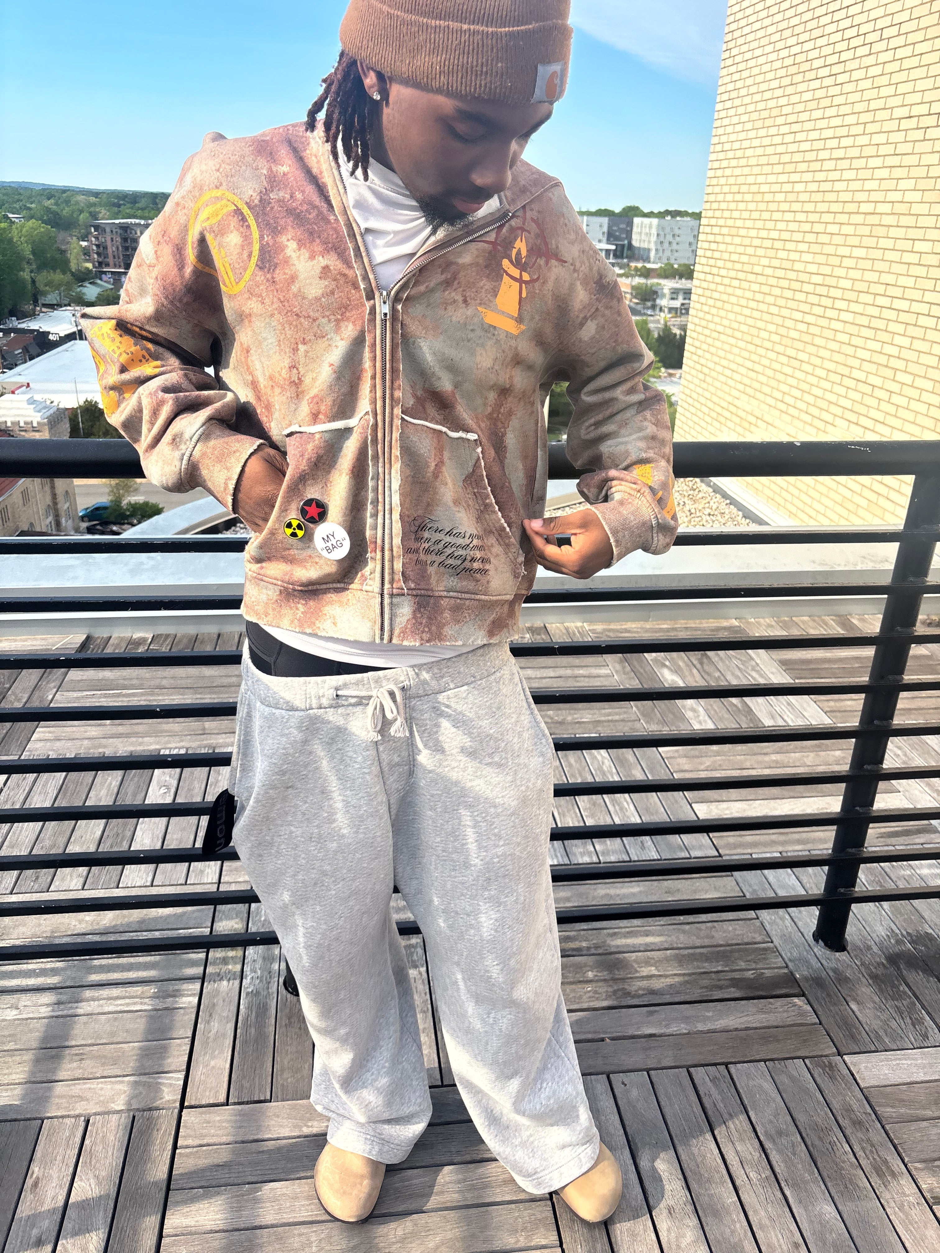 "NO GOOD WAR"  ZIP-UP